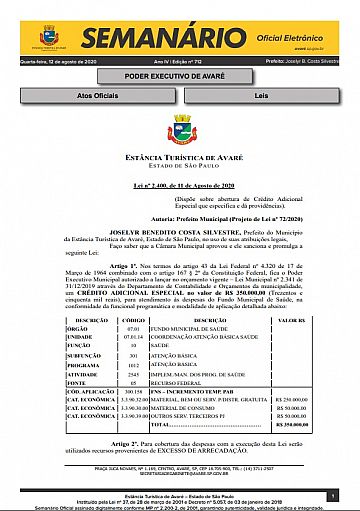 Semanário Oficial - Ed. 712