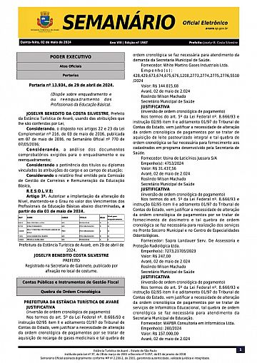 Semanário Oficial - Ed. 1967