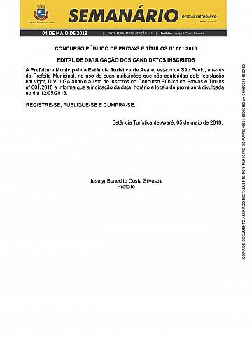 Semanário Oficial - Ed. 142