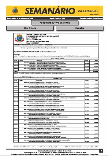 Semanário Oficial - Ed. 436