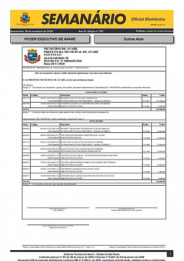 Semanário Oficial - Ed. 797