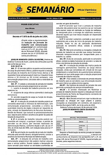 Semanário Oficial - Ed. 2040