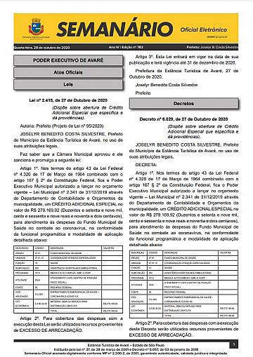 Semanário Oficial - Ed. 782