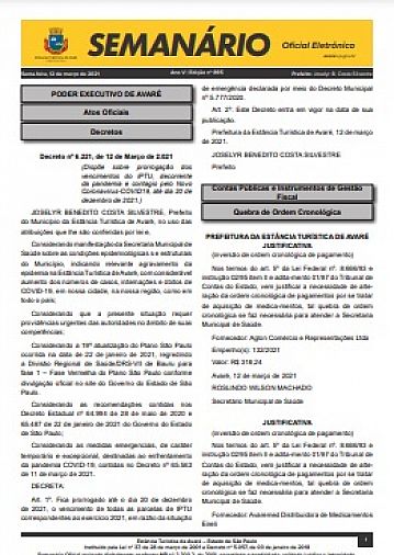 Semanário Oficial - Ed. 895