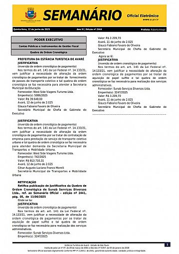 Semanário Oficial - Ed. 2444