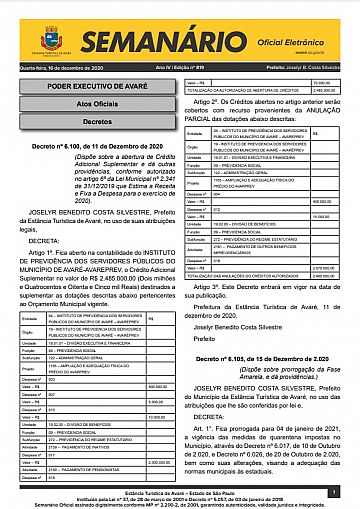 Semanário Oficial - Ed. 819