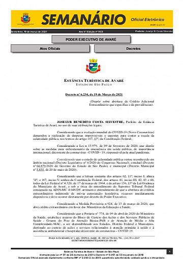 Semanário Oficial - Ed. 903