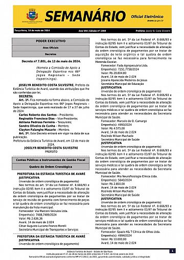 Semanário Oficial - Ed. 1984