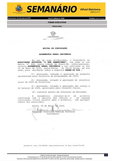 Semanário Oficial - Ed. 2389