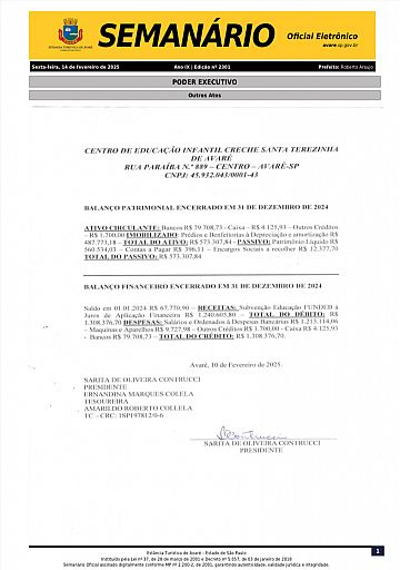 Semanário Oficial - Ed. 2301