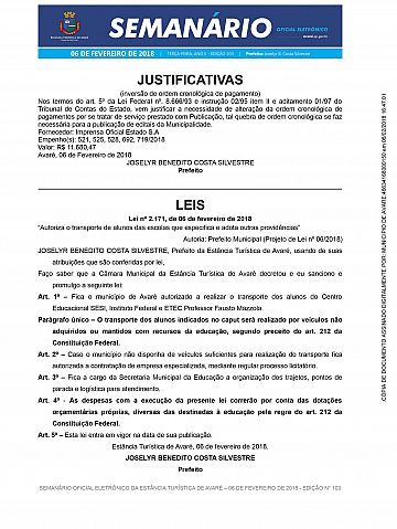 Semanário Oficial - Ed. 103