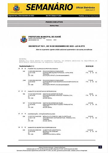 Semanário Oficial - Ed. 1810