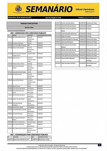 Semanário Oficial - Ed. 1743