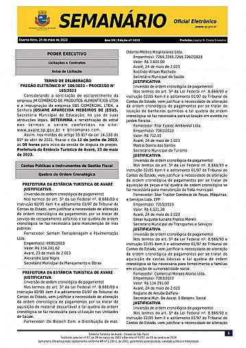 Semanário Oficial - Ed. 1613