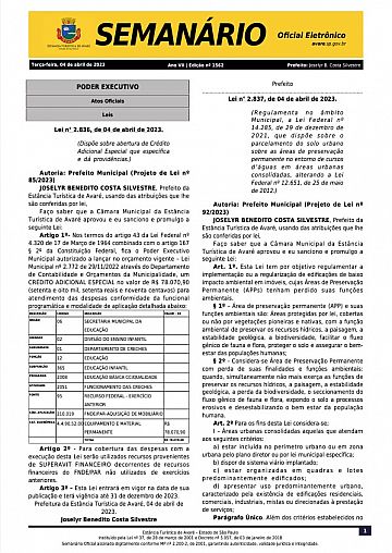 Semanário Oficial - Ed. 1562