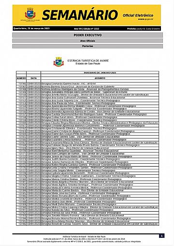 Semanário Oficial - Ed. 1552