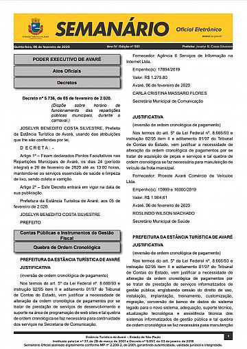 Semanário Oficial - Ed. 551