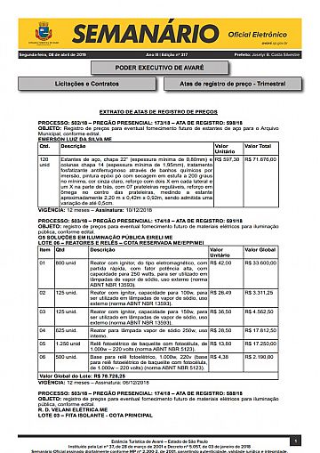 Semanário Oficial - Ed. 317