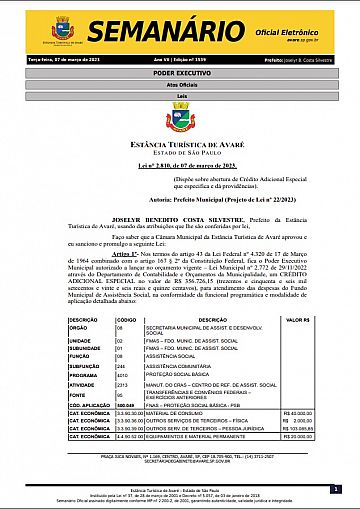 Semanário Oficial - Ed. 1539