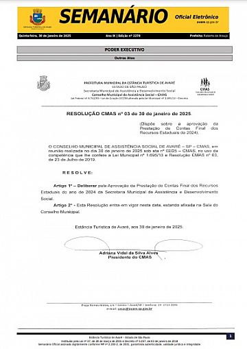 Semanário Oficial - Ed. 2278