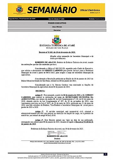 Semanário Oficial - Ed. 2291