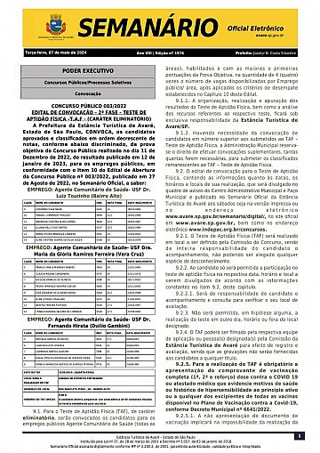 Semanário Oficial - Ed. 1974