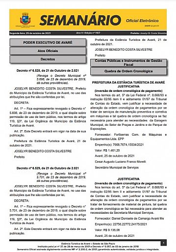 Semanário Oficial - Ed. 1107