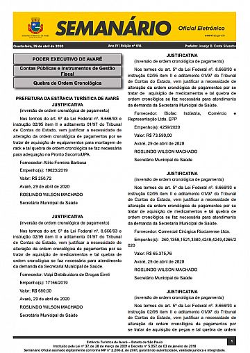 Semanário Oficial - Ed. 614