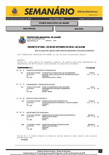 Semanário Oficial - Ed. 236