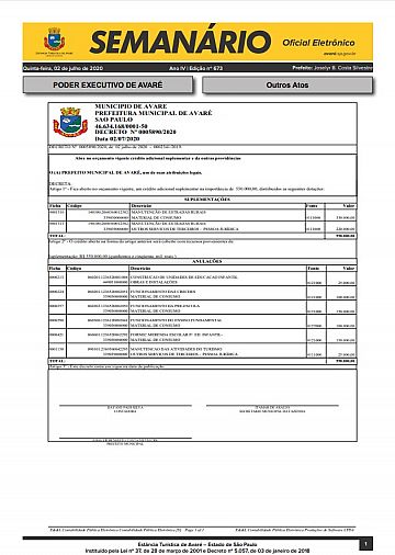 Semanário Oficial - Ed. 673