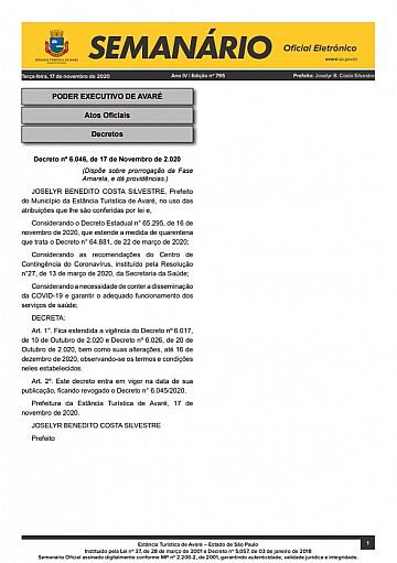 Semanário Oficial - Ed. 795