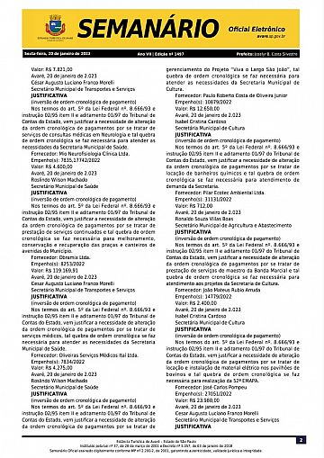 Semanário Oficial - Ed. 1497