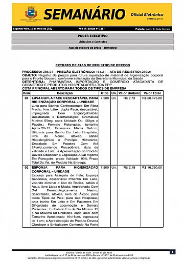 Semanário Oficial - Ed. 1287