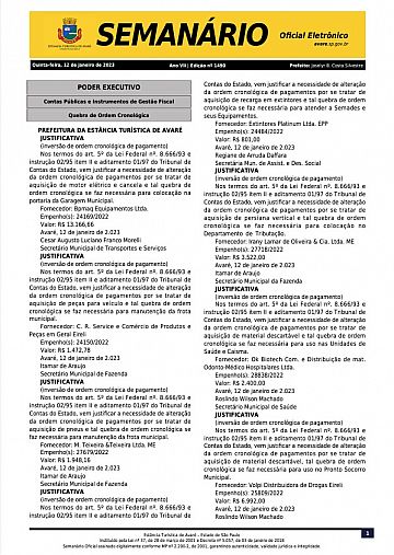 Semanário Oficial - Ed. 1490