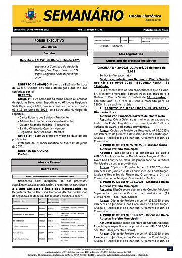 Semanário Oficial - Ed. 2437