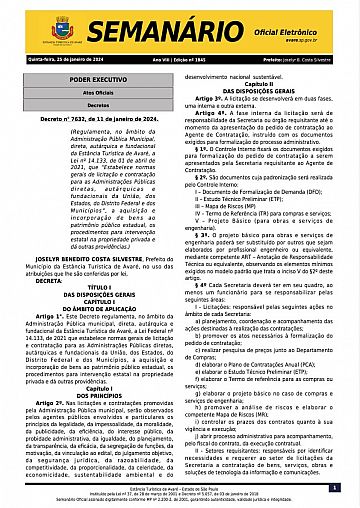Semanário Oficial - Ed. 1845