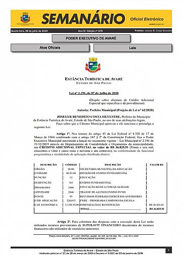 Semanário Oficial - Ed. 679