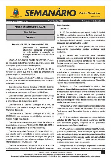 Semanário Oficial - Ed. 925