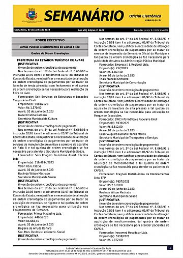 Semanário Oficial - Ed. 1624