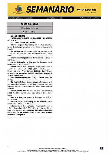 Semanário Oficial - Ed. 1429