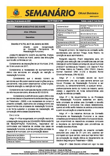 Semanário Oficial - Ed. 549