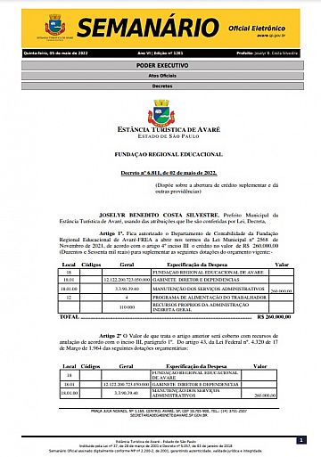 Semanário Oficial - Ed. 1281