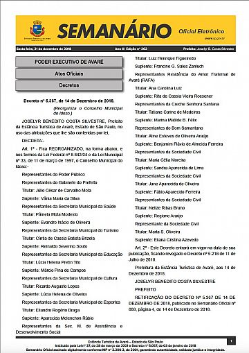 Semanário Oficial - Ed. 262