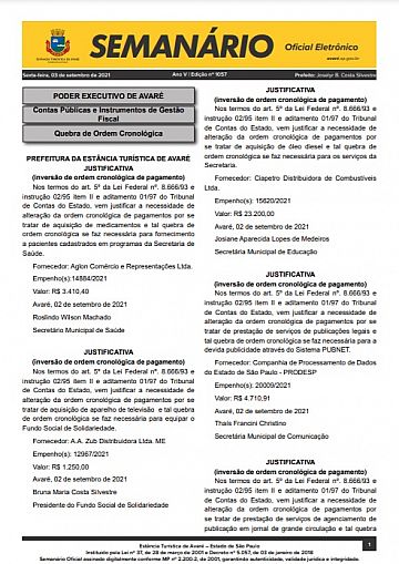 Semanário Oficial - Ed. 1057