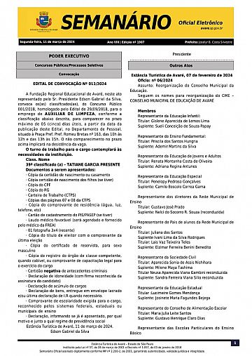 Semanário Oficial - Ed. 1907