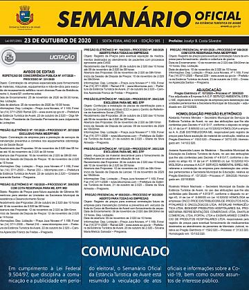 Semanário Oficial - Ed. 985