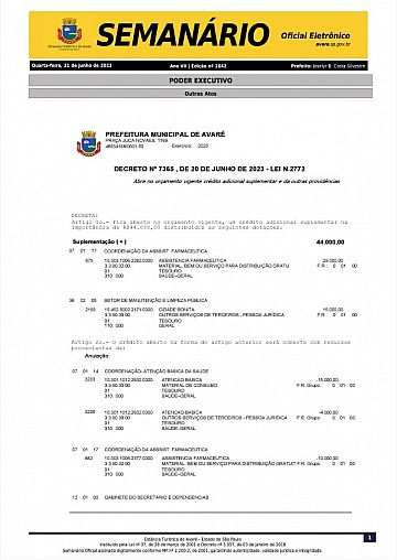 Semanário Oficial - Ed. 1642