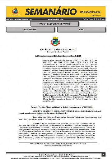 Semanário Oficial - Ed. 1138