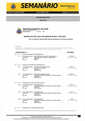 Semanário Oficial - Ed. 1682