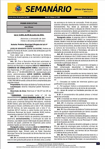 Semanário Oficial - Ed. 1309